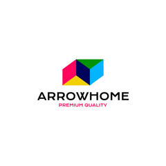Arrow Home full color logo design