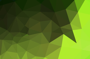 Abstract green vivid wallpaper mosaic background. Geometric triangle