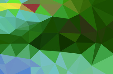 Abstract green vivid wallpaper mosaic background. Geometric triangle