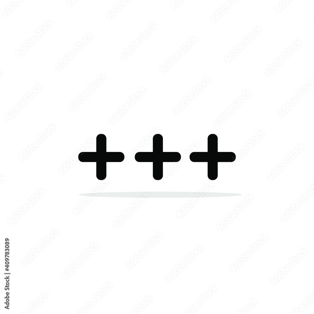 Poster Plus icons with trendy isolated backgrounds. plus icons for your website design Clock icon logo, app, UI. Clock icon Vector illustration, EPS10.