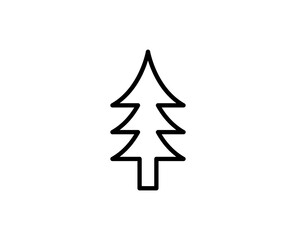 Obraz premium Christmas tree premium line icon. Simple high quality pictogram. Modern outline style icons. Stroke vector illustration on a white background. 