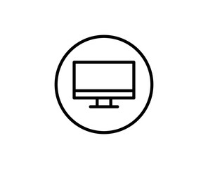 Computer line icon. Vector symbol in trendy flat style on white background. Web sing for design.