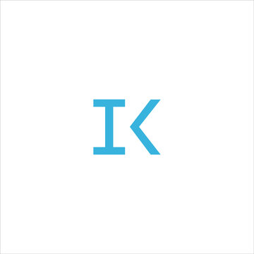 I K letter logo vector design on white color background. ik unique abstract icon design