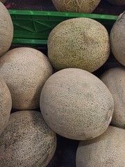 This is a melon that is ripe and looks fresh with a distinctive skin texture