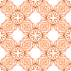 Exotic seamless pattern. Orange alive boho chic