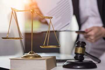 scalesJudge gavel with Justice lawyers having team Concepts of Law and Legal services