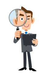 確認するビジネスマン
