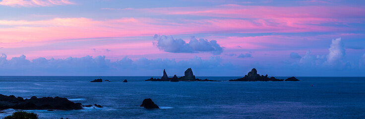 The warship rock of Lanyu at Dusk, Taiwan © Philip