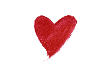 Pink,Red watercolor brush look like an heart,Pink,Red heart concept