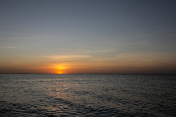 SUNSET ON HOLBOX ISLAND IN MEXICO