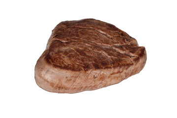 Beef Steak Cooked, Isolated against white background