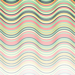 Line Wave Multi colors Pattern Vector texture.