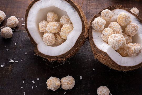 Pipoca gourmet de coco ralado