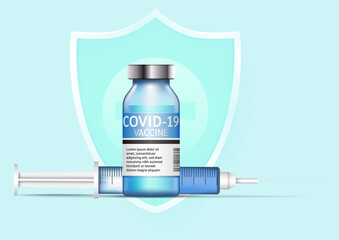 Coronavirus vaccination background concept.