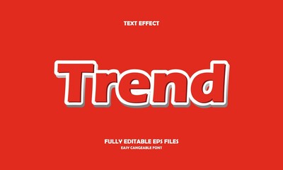 Editable text effect  Trend title style