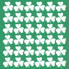 seamless pattern with clover leaves. shamrock