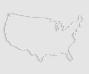 United states of America country, creative USA map