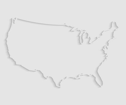 United states of America country, creative USA map