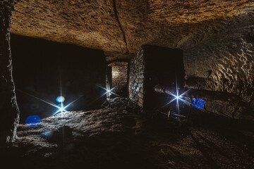 Untertage felsenkeller licht höhlen