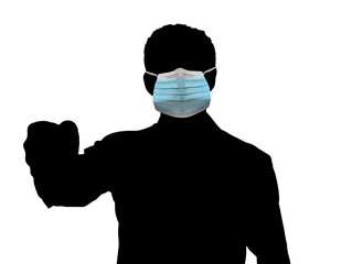 Protest against global financial crisis due to epidemic of coronavirus. 3D illustration