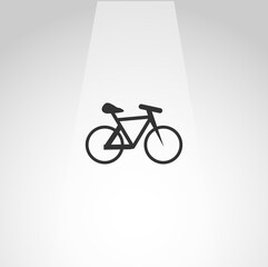 Bicycle vector icon, Bicycle simple isolated icon