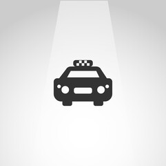 taxi car vector icon, taxi simple isolated icon