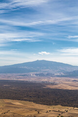 Fototapeta premium The volcano Cofre de Perote in El Pizarro, a tourist destination in Puebla, Mexico