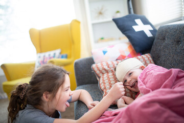 Obraz premium caring for a sick patient