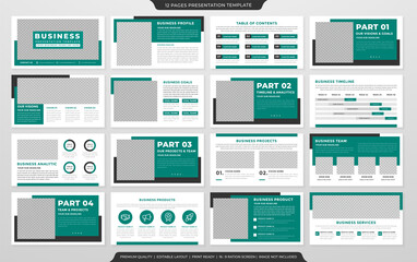 business presentation layout template with minimalist style and clean concept use for business keynote slide and annual report