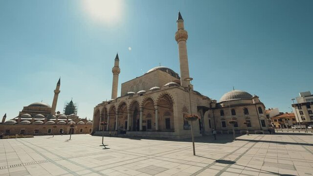 Selimiye Mosque in Konya Turkey
Famous mosque in the city square. sunny day. 4K.
