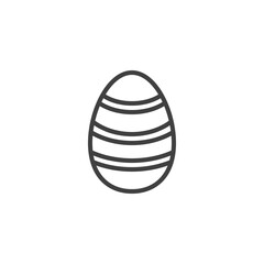 Easter egg line icon. linear style sign for mobile concept and web design. Easter egg ornament outline vector icon. Symbol, logo illustration. Vector graphics