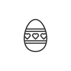 Easter egg line icon. linear style sign for mobile concept and web design. Easter egg ornament outline vector icon. Symbol, logo illustration. Vector graphics