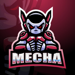 Mecha mascot esport logo design