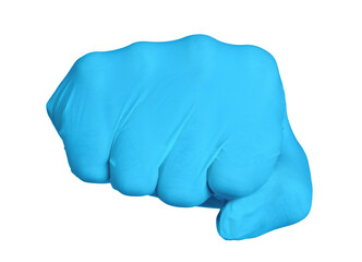 Latex glove isolated on white background