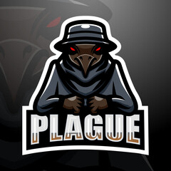 Plague mascot esport logo design