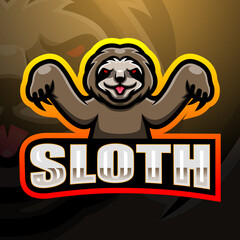 Sloth mascot esport logo design