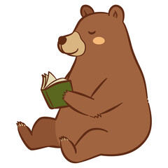 本を読むクマ