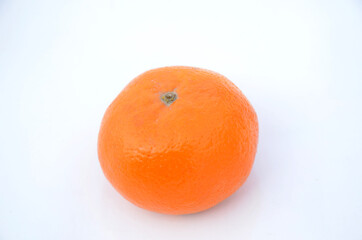 the fresh orange fruit isolated on white background.