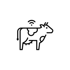Vector Smart Farm Cow Icon