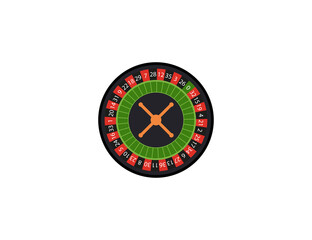 Casino, roulette, spin icon. Vector illustration, flat design.