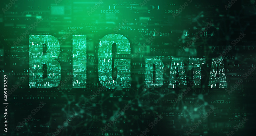 Poster abstract futuristic big data network illustration, big data network technology background. hi-tech d