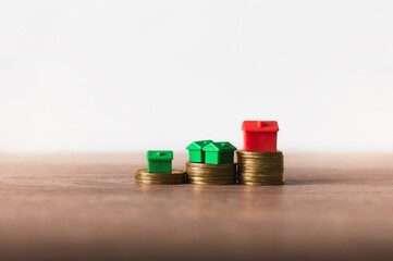 Plan of successful property investment with blank background.