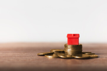 Plan of successful property investment with blank background.