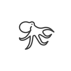 Fototapeta premium Common octopus line icon. linear style sign for mobile concept and web design. Octopus vulgaris outline vector icon. Symbol, logo illustration. Vector graphics