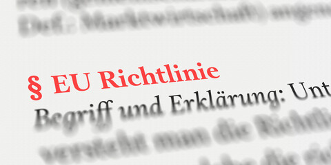 EU Richtlinie rechtlich erklärt mit Paragraph Zeichen