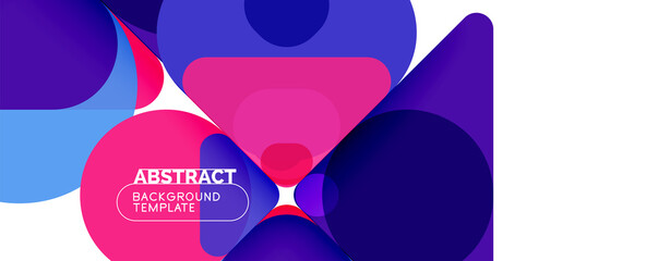 Modern geometric round shapes and dynamic lines, abstract background. Vector illustration for placards, brochures, posters and banners
