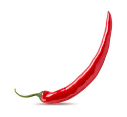 Pepper isolated on white background with clipping path