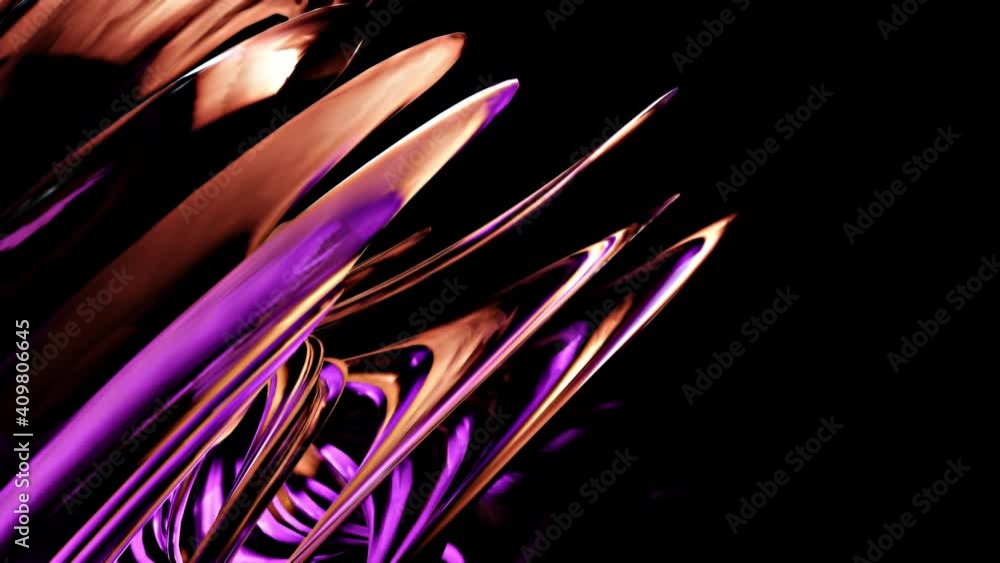 Poster 4k 3d rotation loop abstract art with surreal machinery industrial multicolored metallic gear wheel 