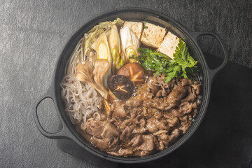 和牛ですき焼き Sukiyaki of high-quality Japane beef