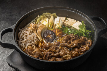 和牛ですき焼き Sukiyaki of high-quality Japane beef